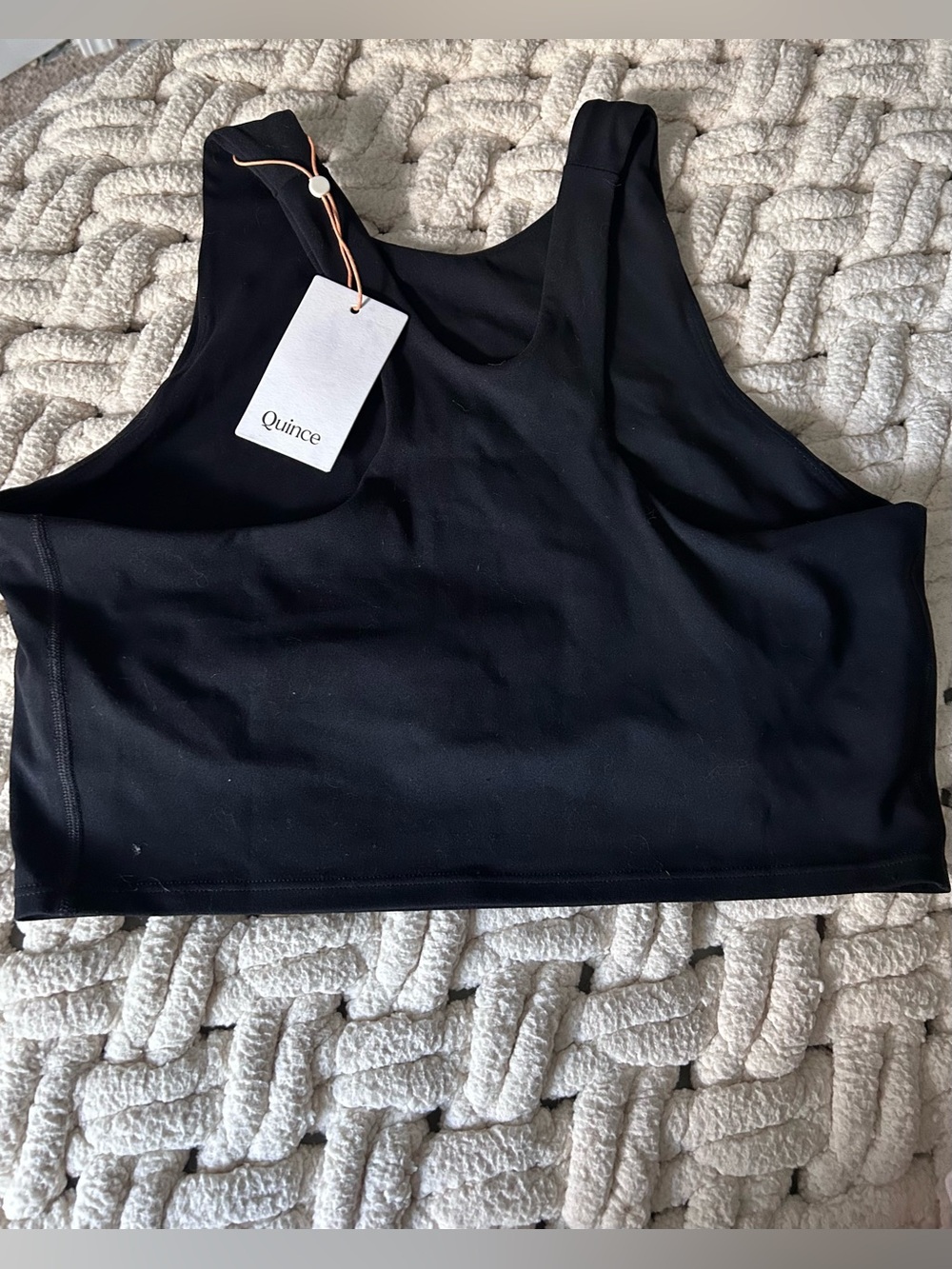 Quince Black Crop Tank Top